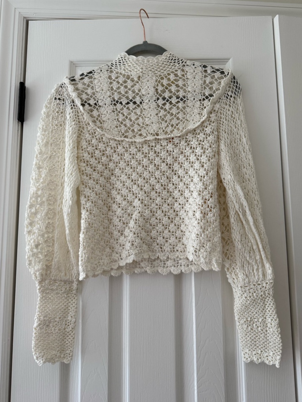 DOEN Amity Heirloom Collection Hand Crocheted Top Pearl Off White NEW with tags - Picture 3 of 7